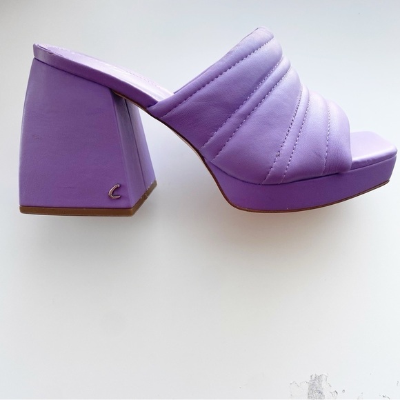 CIRCUS By Sam Edelman Marlie Lavender Puffer Chunky Platform Mules NEW - Picture 4 of 11